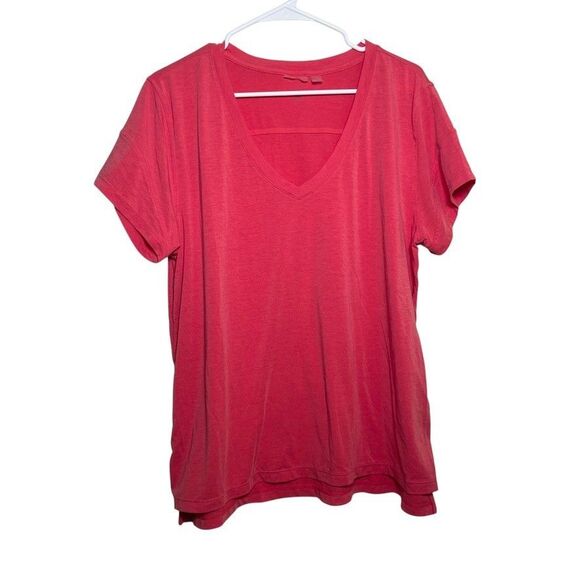 Zella T-Shirt Women's XL V-Neck Short Sleeve Athletic Shirt Top Solid Casual - Picture 1 of 10